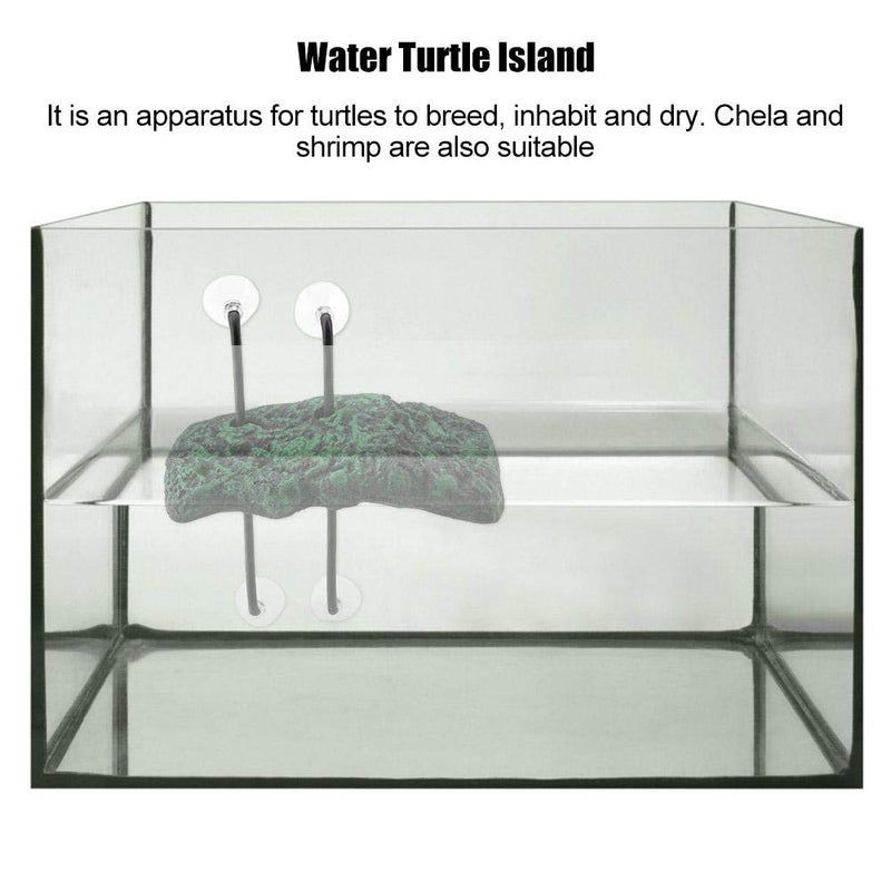 Tnfeeon Reptile Floating, Basking Stage Floating Island with Sucker Aquarium Accessory for Amphius Animals(Large) - Image 4